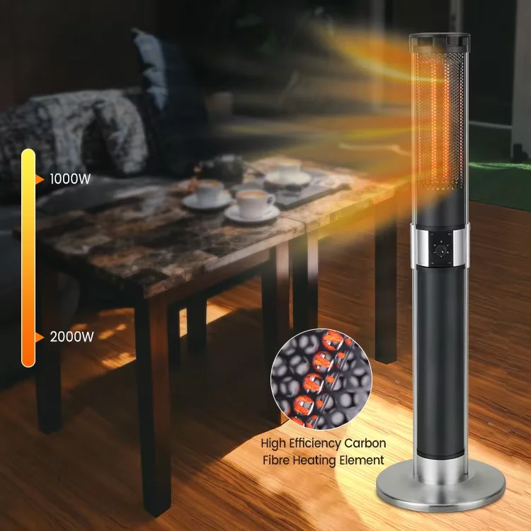 IP24 Approved 1000W 2000W Winter Remote Control Far Infrared Electrical Outdoor Heater