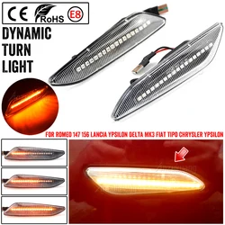 ไฟเลี้ยวแบบไดนามิกสำหรับ Lancia Delta MK3 ypsilon Fiat Tipo Chrysler สำหรับ Alfa Romeo 156ไฟ LED