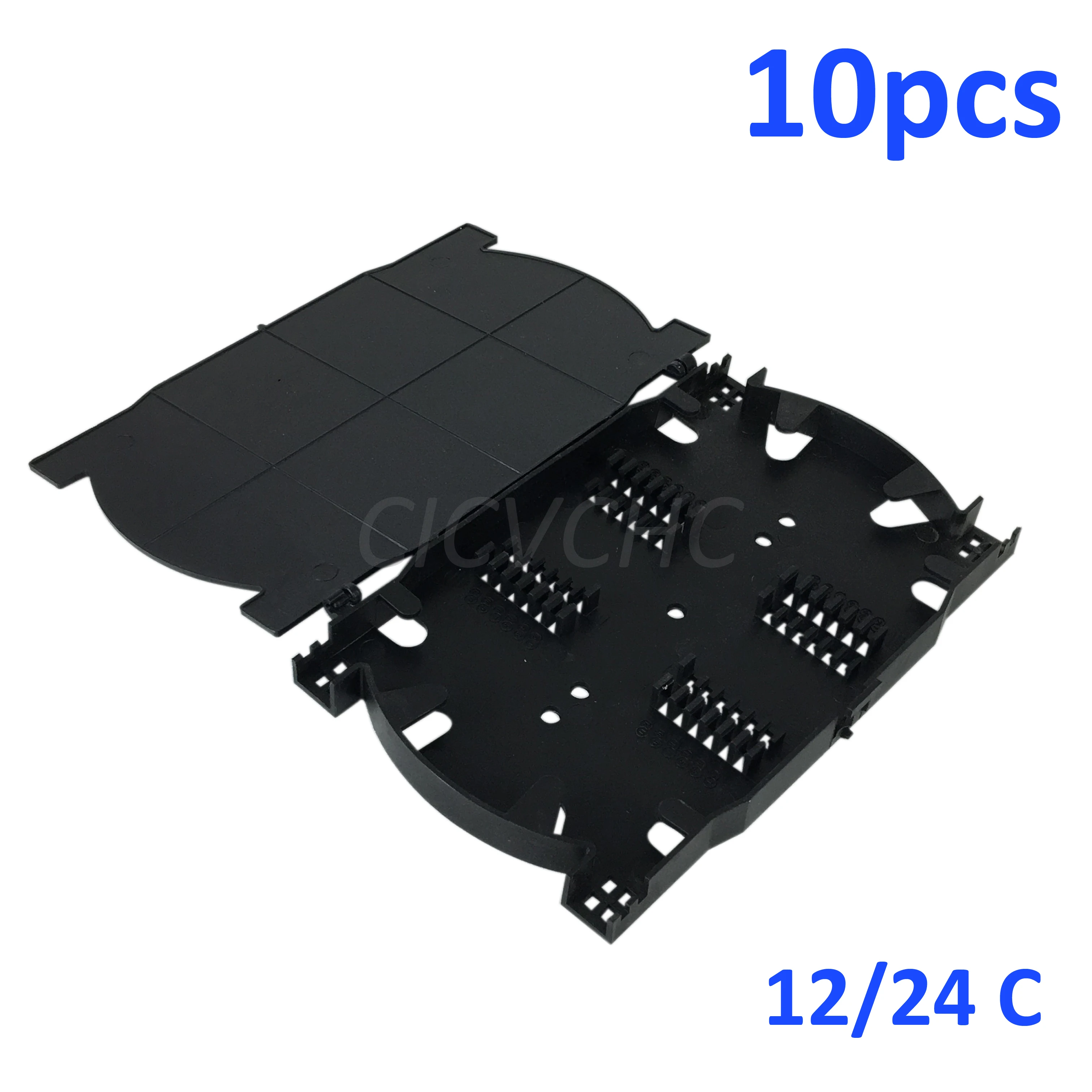 10 قطع من صينية ربط الألياف لـ 24، 12، 8 النوى، ربطات الانكماش الحراري، حجم صغير، FTTH