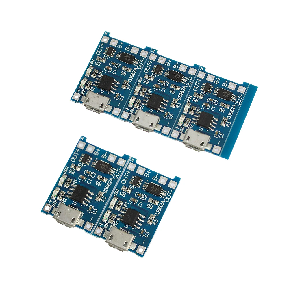 5 Stück Typ-C USB Micro USB 5V 1a Batterie lade karte Batterie au Lithium Lade modul Schutz Doppel funktionen