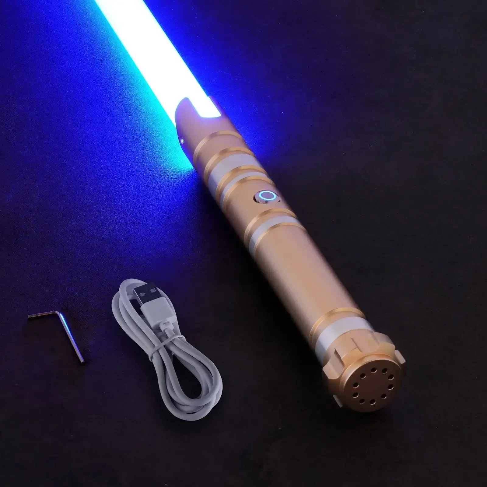 

Lightsaber 12 RGB Colors 41" Mute Sound Rechargeable Dueling Light Saber
