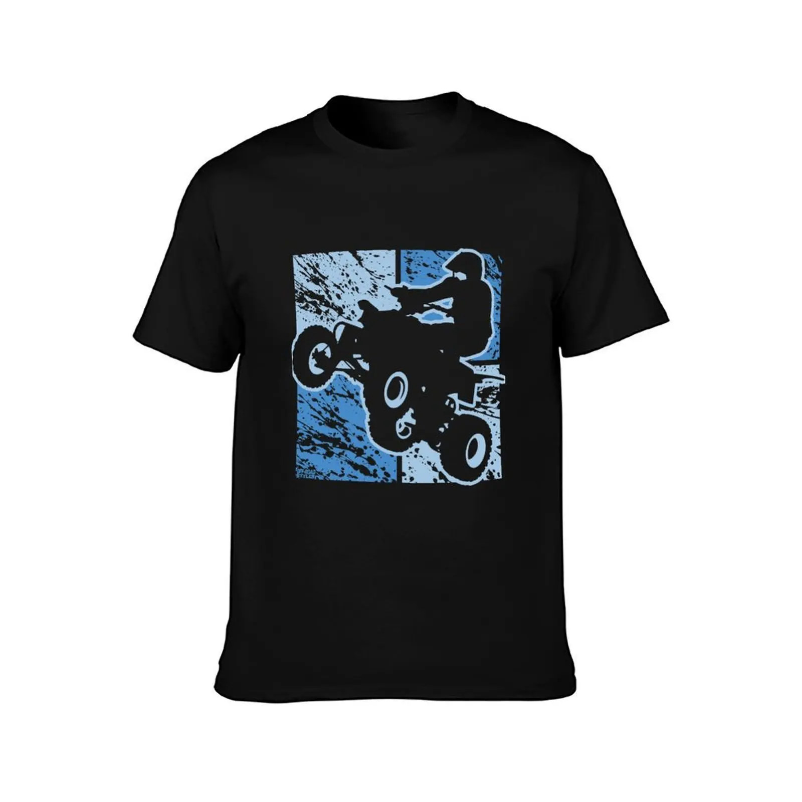 Quad ATV Cubism Rider Deco T-Shirt Casual Basic Short Sleeve T-Shirt