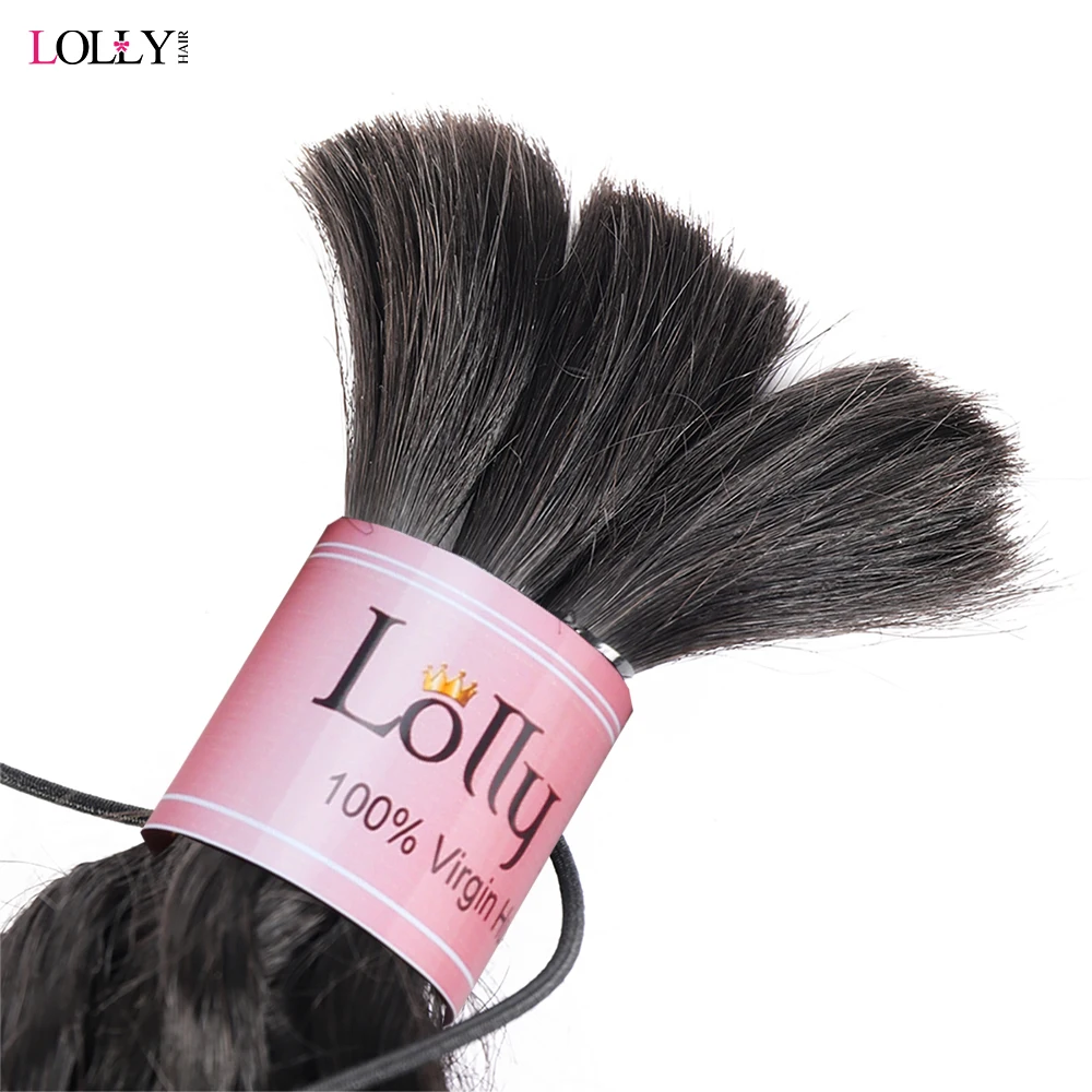 24 inches Natural Color Water Wave Human Hair No Weft 100g Bulk Human Hair No Weft 100% Brazilian Human Hair