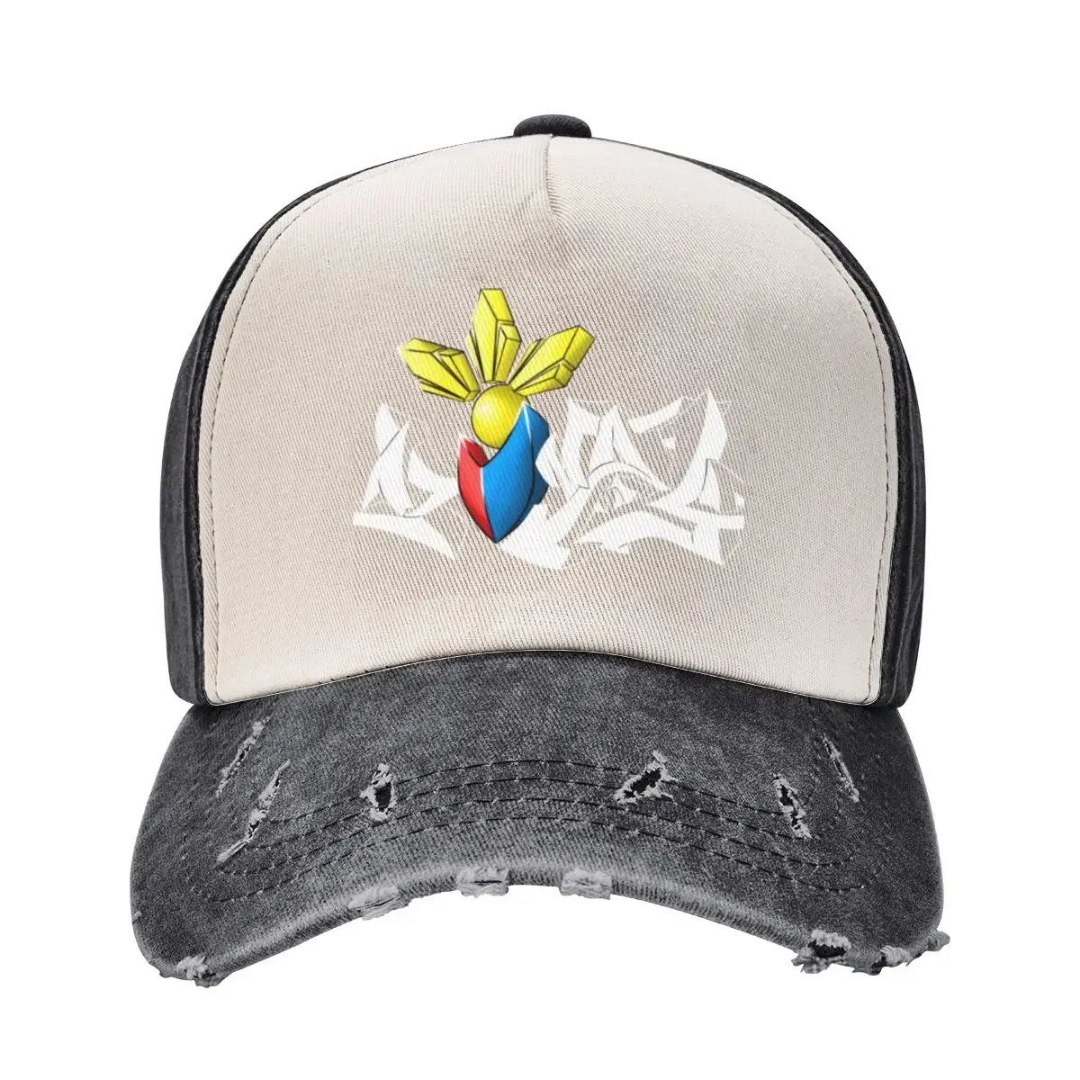 Pinay (slang word for Filipino girl) with a PI flag design pt2 Baseball Cap Golf Hat Man cute Sun Cap Golf Cap Male Women's