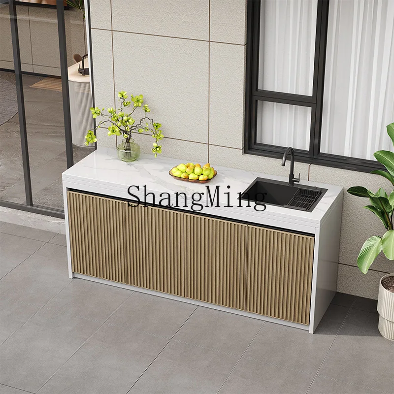 CL Slate Kitchen Vegetable Basin Household Locker Integrated Vegetable Basin Kitchen Cabinet