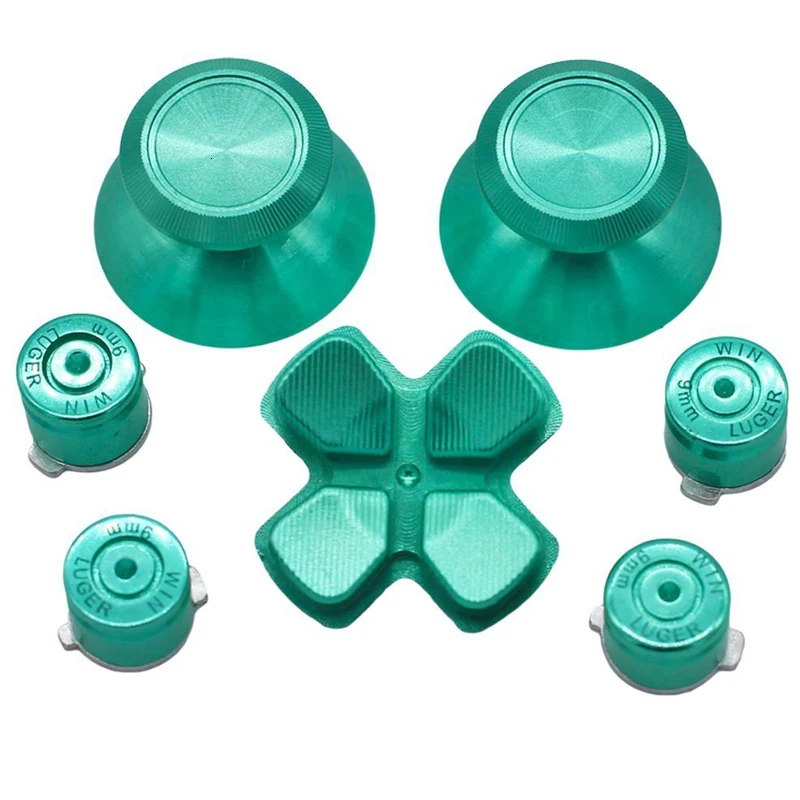 Gold Custom Metal Thumbsticks Analogue Controller Bullet Buttons Chrome D-pad for Sony PlayStation 4 (PS4)  Controller