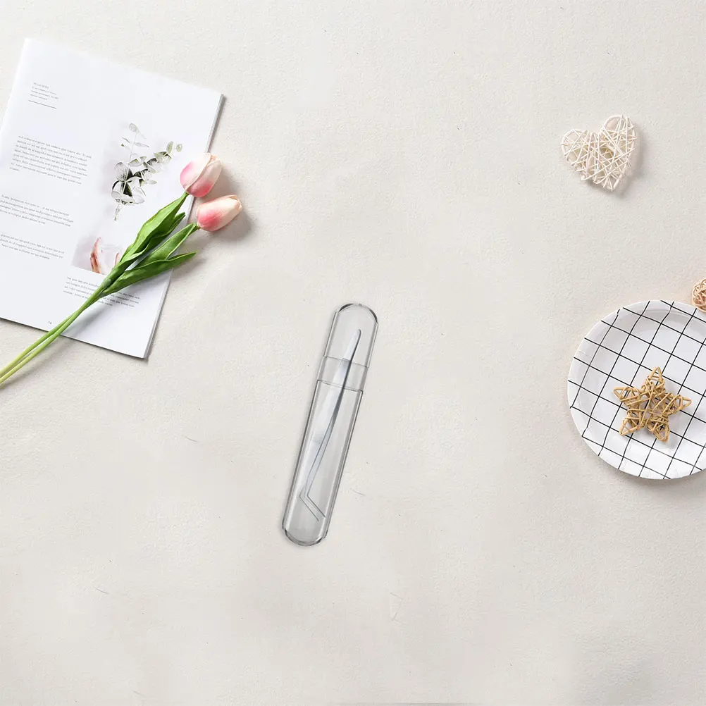 2 個ピンセットボックスまつげホルダー円形ケースオーガナイザー収納容器ポータブルトラベルケースエクステンションラッシュツール