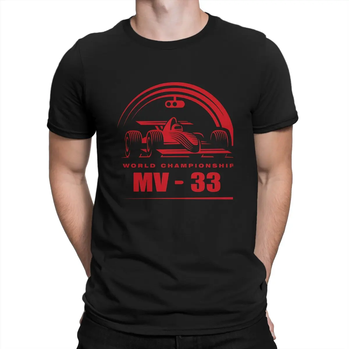 Men MV-33 T Shirt Max Verstappens 100% Cotton Tops Funny Short Sleeve Round Neck Tees Birthday Present T-Shirt