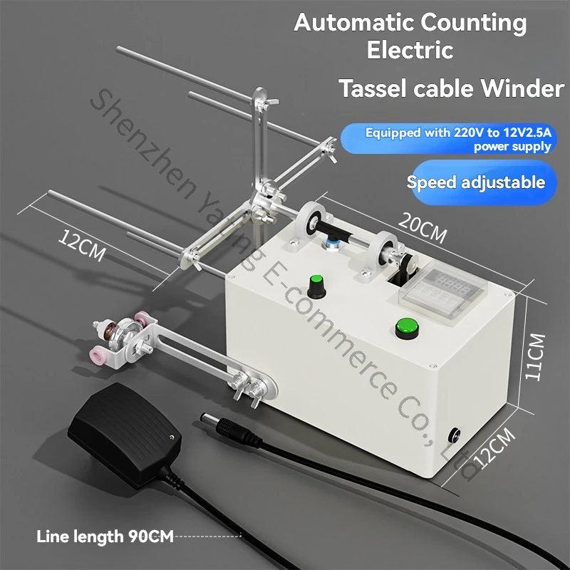 

Электрическая электронная машина для намотки пряжи с функцией подсчета, электрическая машина для намотки с функцией подсчета и флокирования, намоточная машина