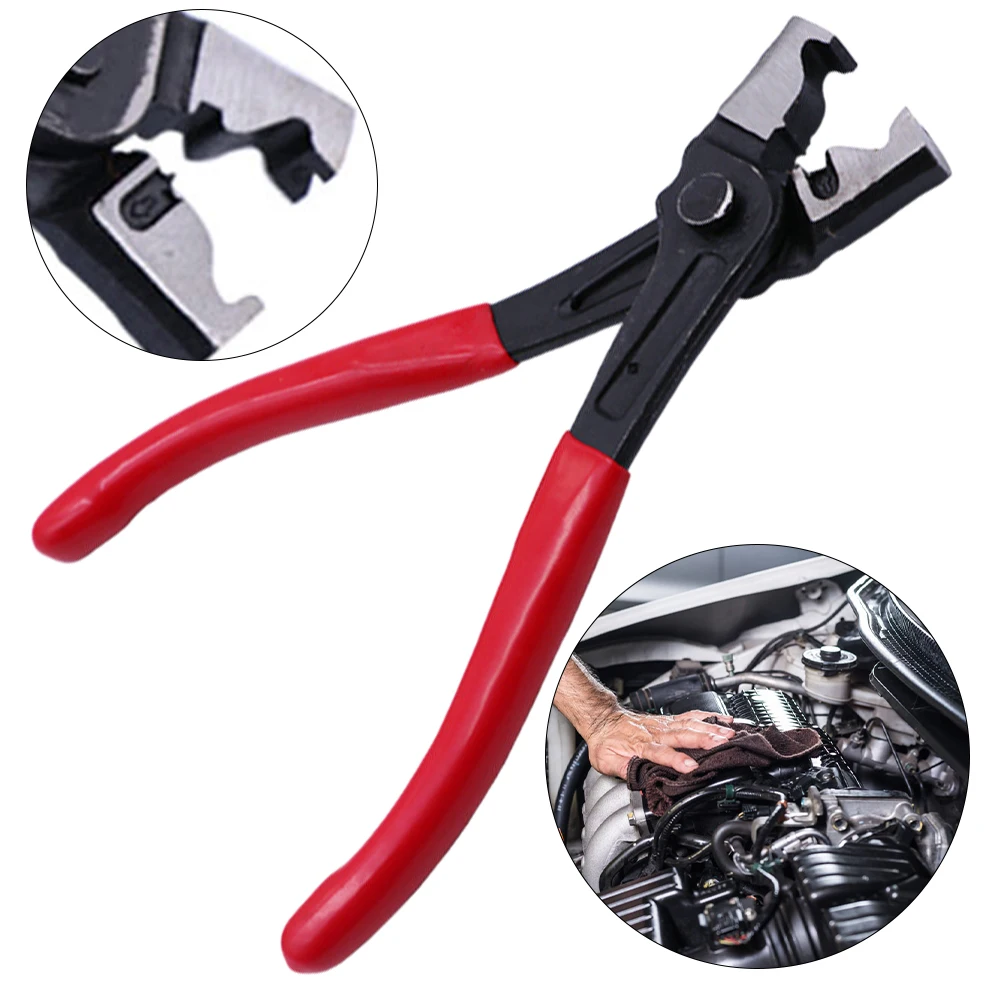 

Auto Water Oil Pipe Flat Band Ring Clamp Pliers Car Hose Clamp Plier R Type Collar Hose Clip Clamp Pliers Car Hand Tool