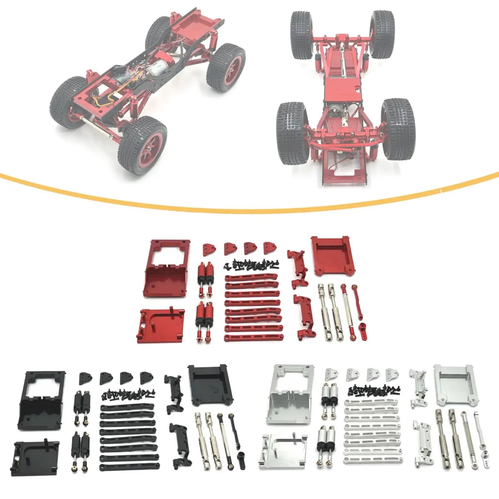 

MN168 MN78 Kit Exact Fit Aluminum Shock Absorber and Tie Rod Set 1/12 Scale RC Car for All-Terrain