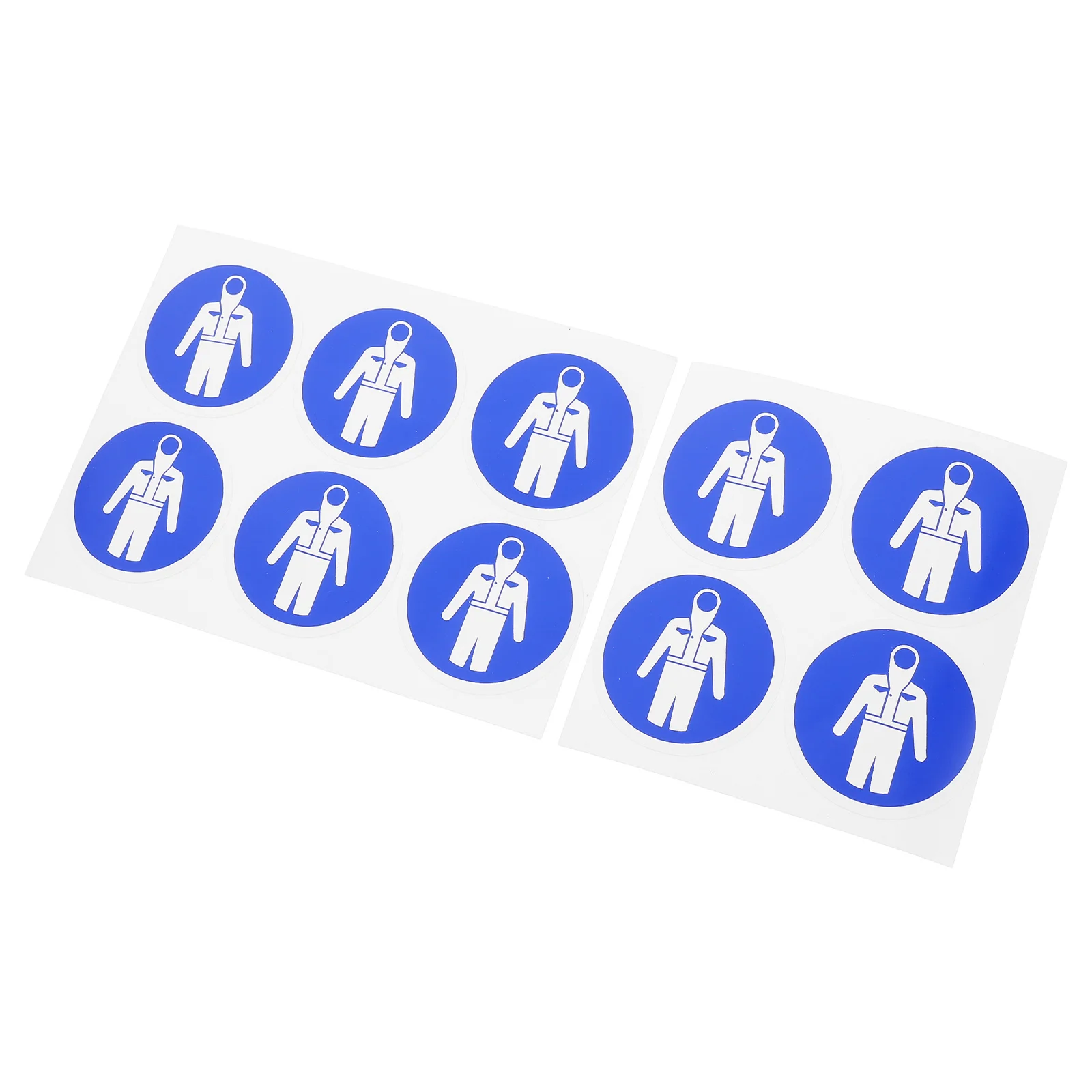

10pcs Labels Safety Warning Stickers Adhesive Round Paper Put On Suit Reminder Factories Workshops