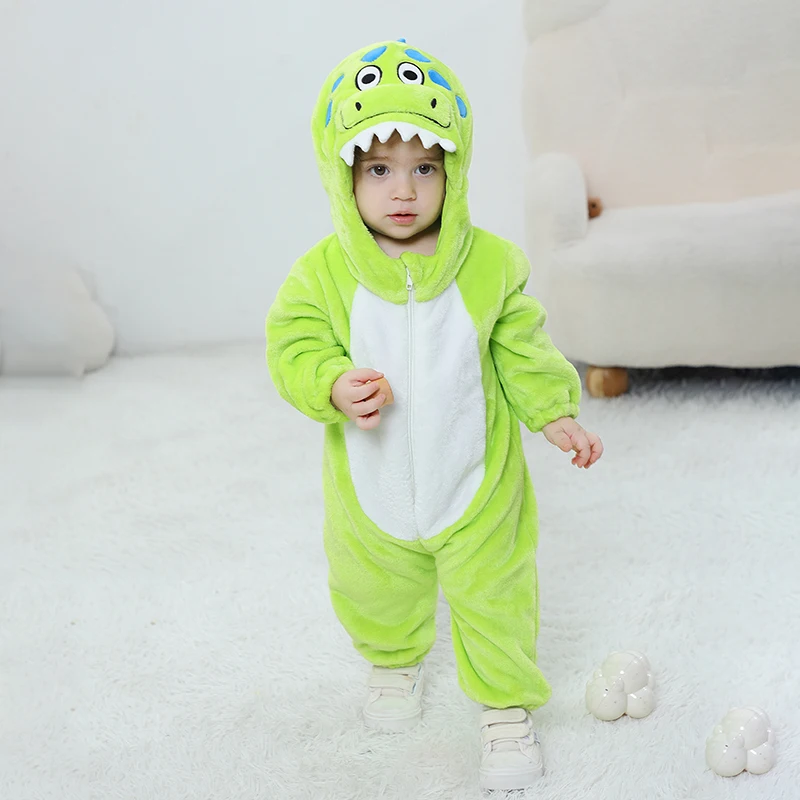 Kigurumis Baby Girls Boys Clothes Romper Winter Halloween Infant Anime Onesie Bodysuit Cosplay Costume Hooded Zipper Jumpsuits