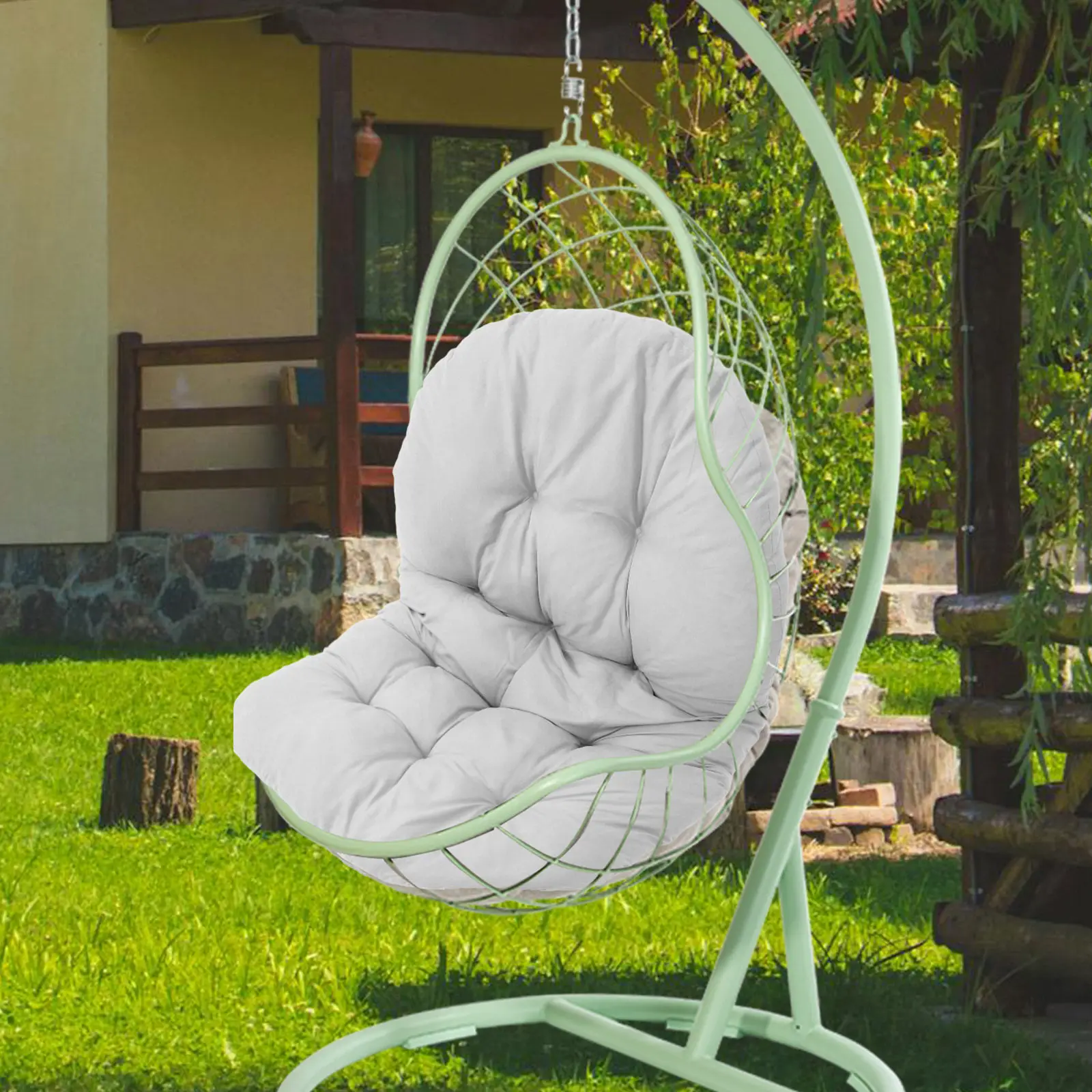 Egg Chair Cushion Replacement Hanging Swing Hammock Seat Pad Thick Comfortable Weatherproof Outdoor Garden Rattan Lounge Chair