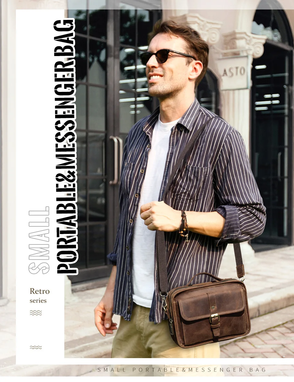 

Эта мужская сумка через плечо Crazy Horse из воловьей кожи в стиле ретро, вмещающая 7,9-дюймовую мужскую ручную дорожную сумку для IPAD.