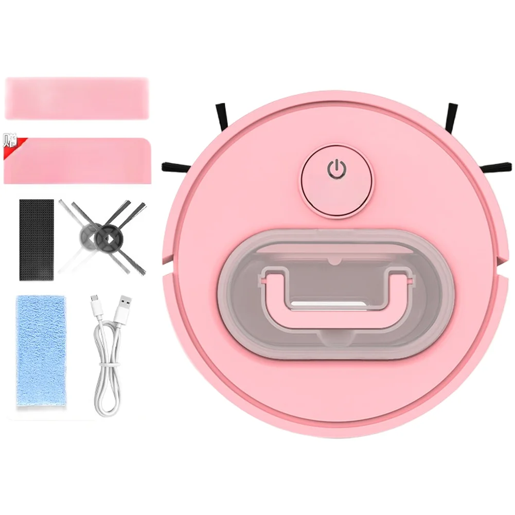 3 in 1 Robot Vacuum Cleaner Mop Sweeper for Pet Hair Low Noise 45dB 6cm Ultra Thin Body for Home Floor Cleaning
