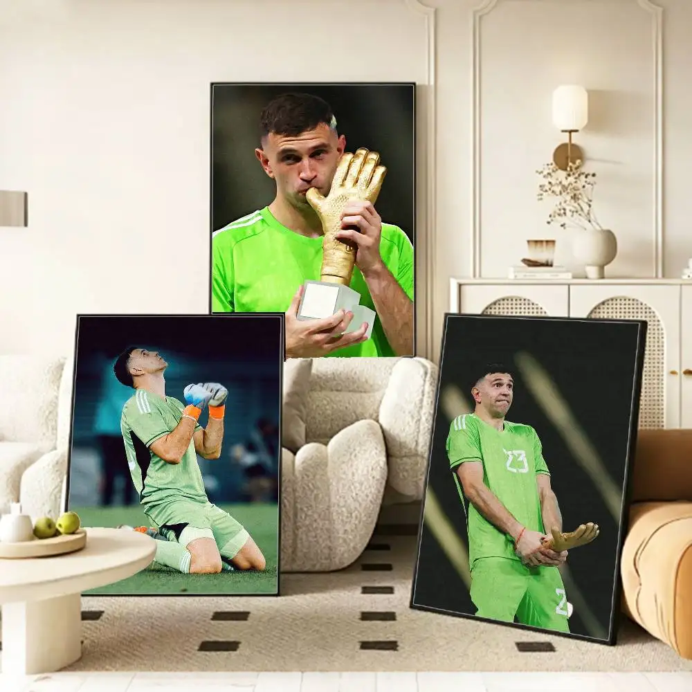 Goalkeeper E-Emiliano Martinez  Poster HD Self Adhesive Waterproof Wall Art Ideal for Home Office Dorm Gift