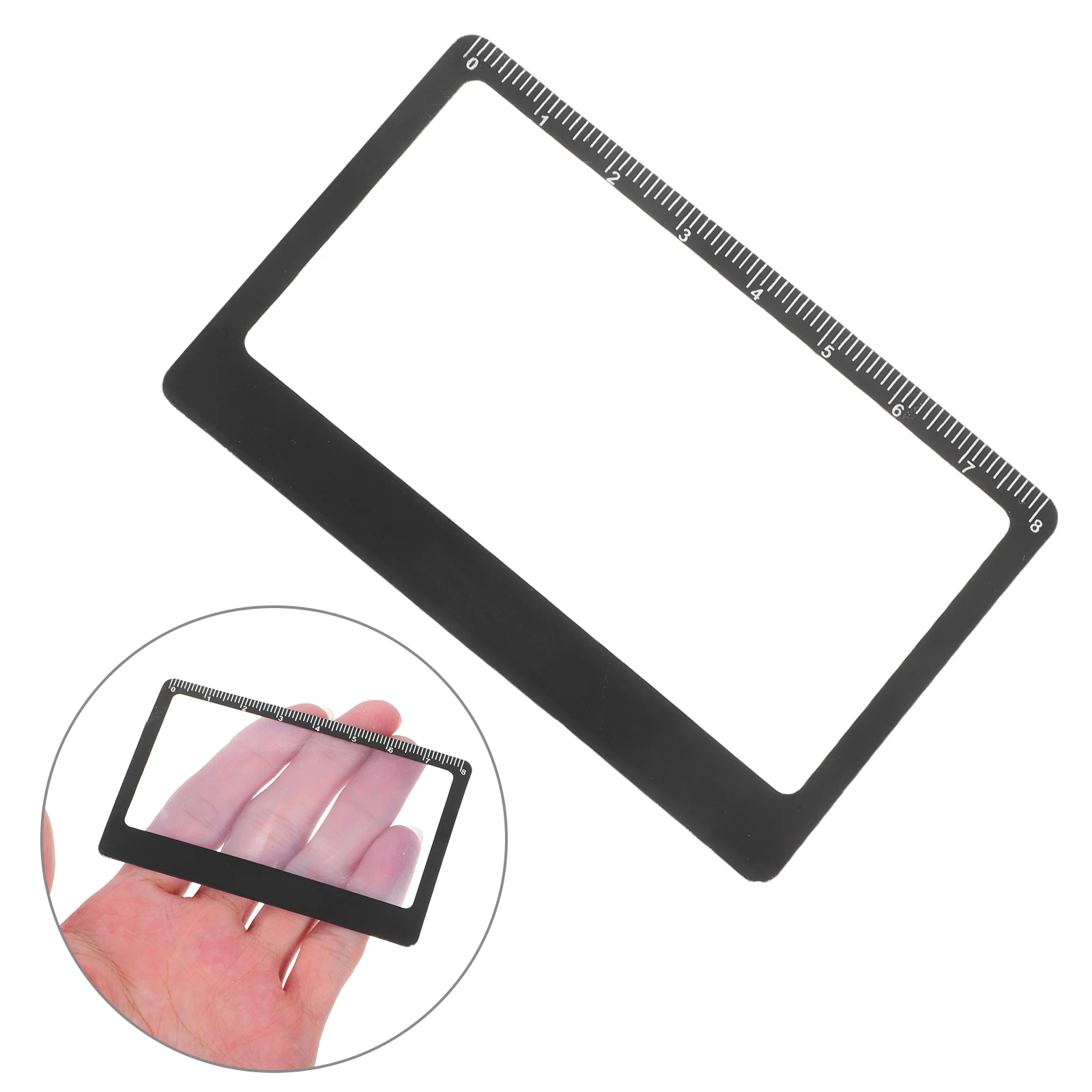 

Square Card Glass Transparent Page Magnifier for Reading Books Maps Menus Wallet Pocket Compact Credit Card