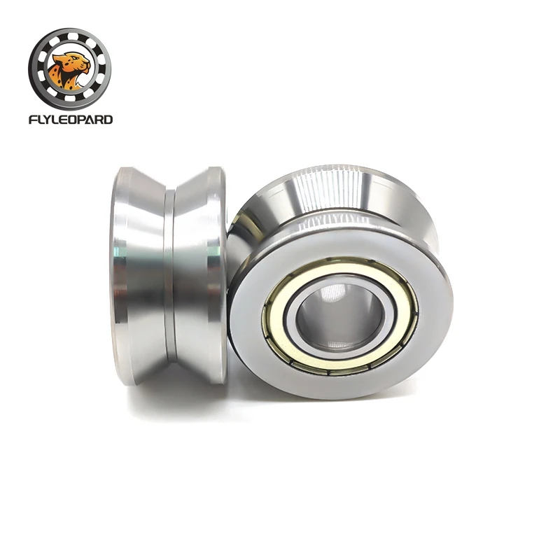 2PCS LV202-41ZZ V Groove Guide Roller Bearing 15x41x20 mm Bearings LV202-41 LV202-41Z ZZ Traces Walking Guide Rail Bearings