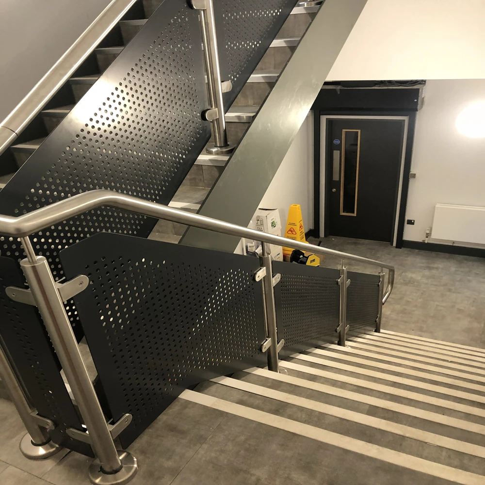 التخصيص الدرابزين الفولاذ المقاوم للصدأ مع تصميم اللوحة المثقبة #3