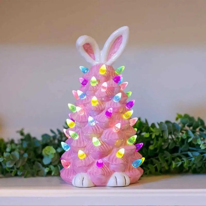 Cute Bunny Tree Easter Decorations Bunny Decor For Indoor Spring Home Bedroom Office Decor Tabletop Bunny Rabbit Tree Home Decor