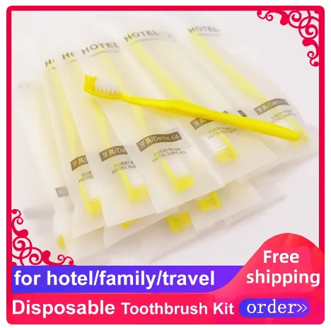 

Free Shipping Toothbrush Disposable Hotel Supplies Travel Trip Beauty Dental Kit Salon Tooth Care Private Appliance