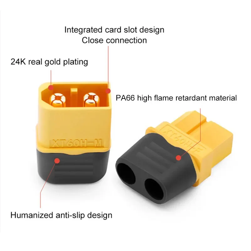 XT30/60 Gold Plated Aircraft Model Plug MR30 XT30PM MR60 XT60PW XT60E Large Current Male Female Lithium Battery Banana Plug