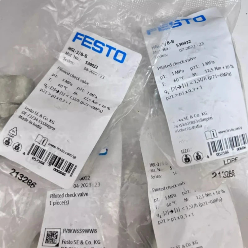 Parts for Spot FESTO Festo HGL-M5-1/4-1/8-3/8 -1/2 - QS - 4-6-8 -1 0 -1 2 - B Check Valves
