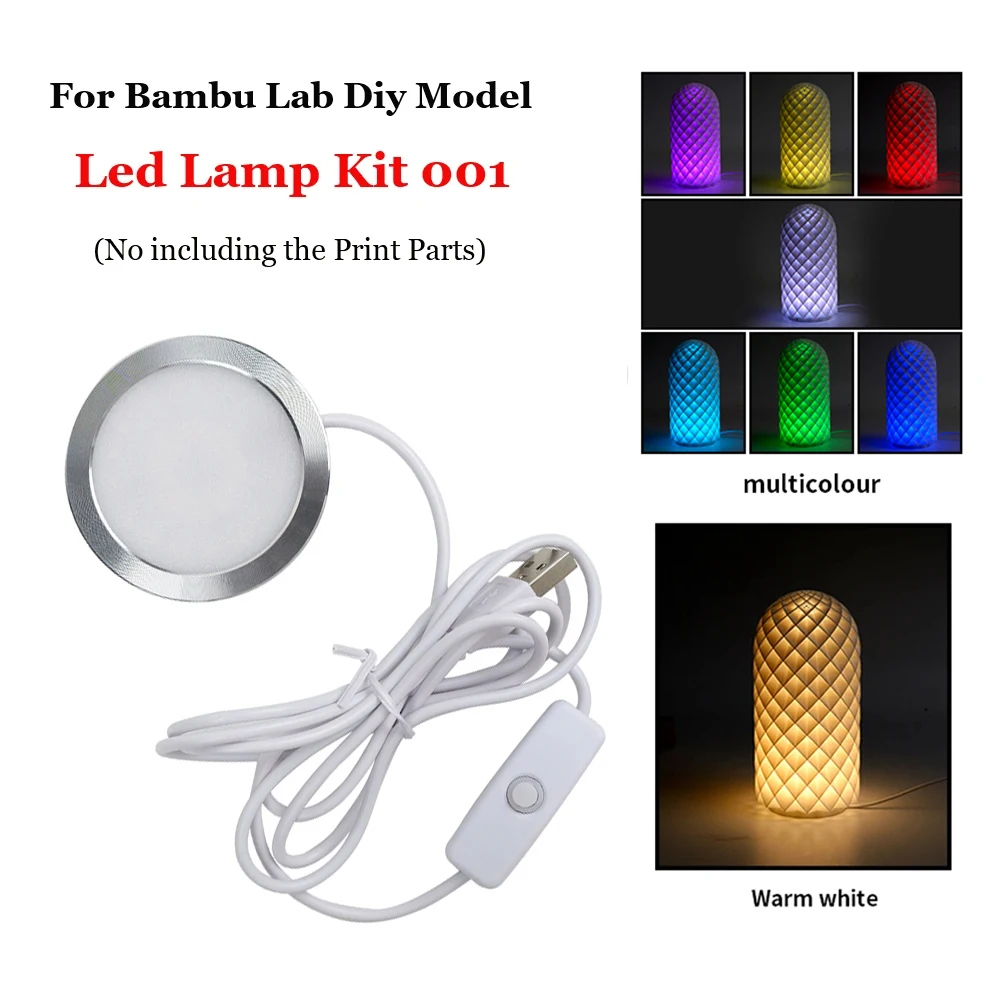 For Bambu Lab LED Lamp Kit 001 Warm White DC 5V for Bambu Lab 3D Printer Official Bambu Lab Accessories 3D Printer Parts