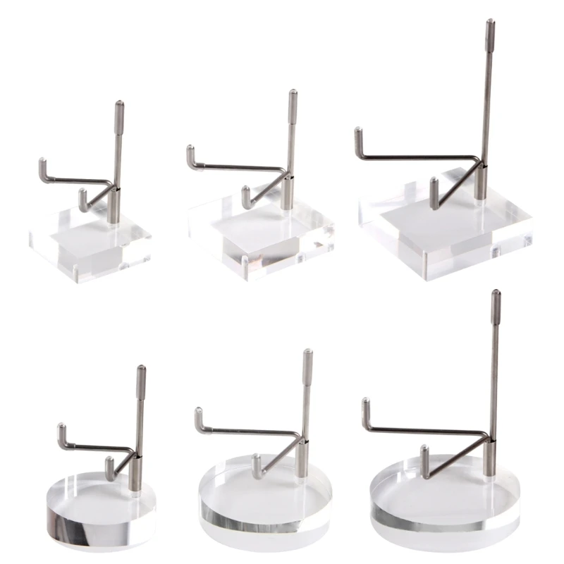 Acrylic Easel Stand with Adjustable Metal Arms Display Rack for Displaying Crystal Mineral Gemstones Collectibles Dropship