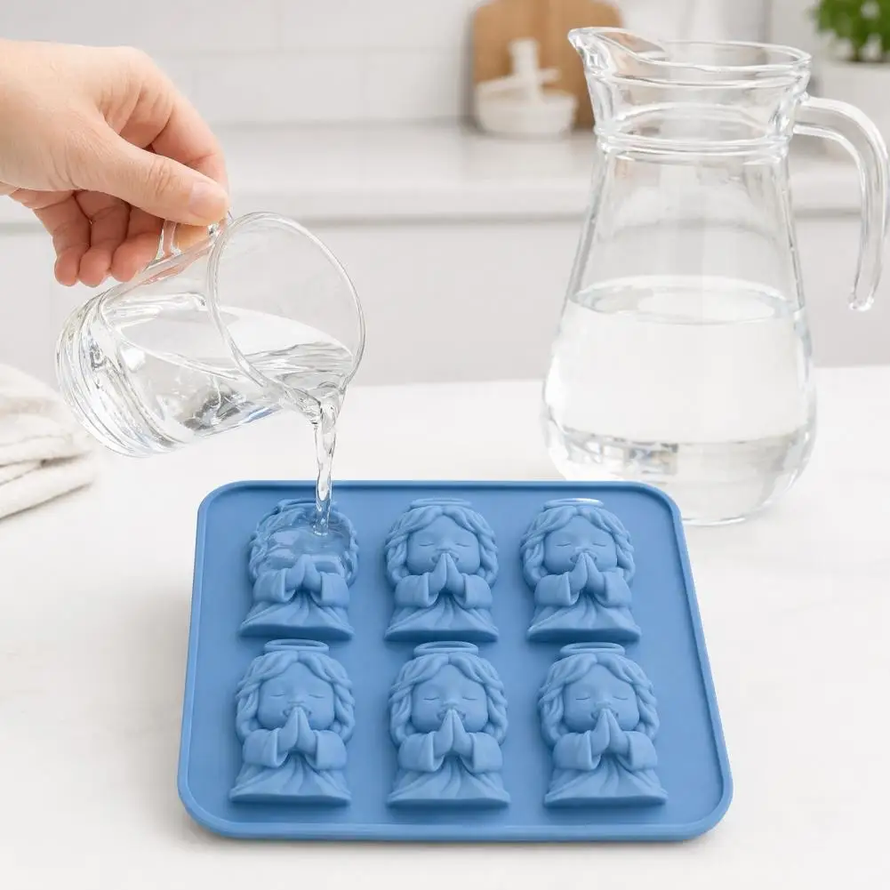 Angel Ice Cube Tray Food Grade Ice Mold Angel Shape Ice Tray Soft Silicone Mold for 3d Angel Cubes Easy Release Cube for Parties - view 5