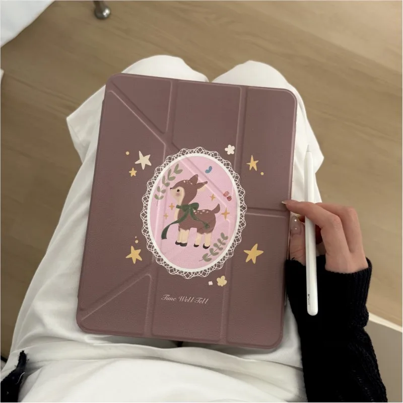 INS Style Deer Tablet Case Frame Lace for iPad Mini 6 7 8.3