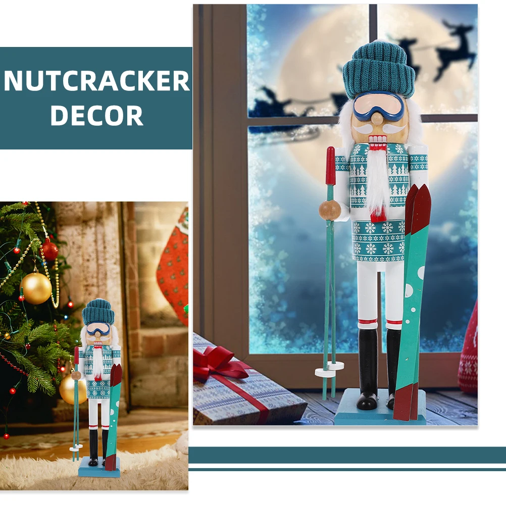 

Wooden Nutcracker Christmas Ornament Desktop Decor Craftsmanship Festival Gift Wooden Nutcracker Lovely Wood Nutcrackers