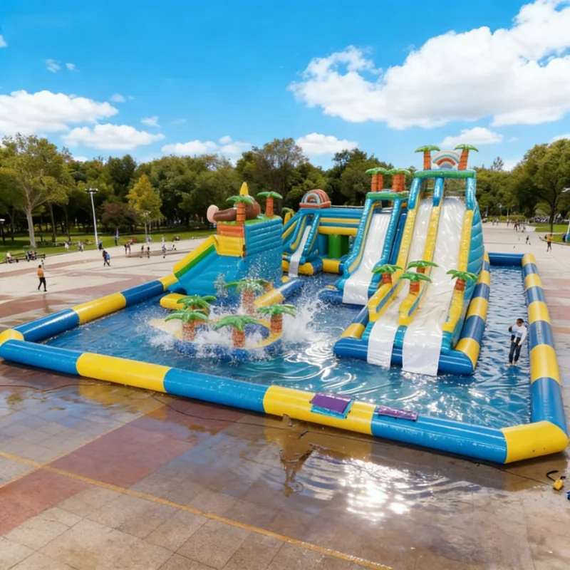 Custom Premium Floating Water Park Durable Water Park Slide for Indoor Outdoor Commercial Amusementpromote sales