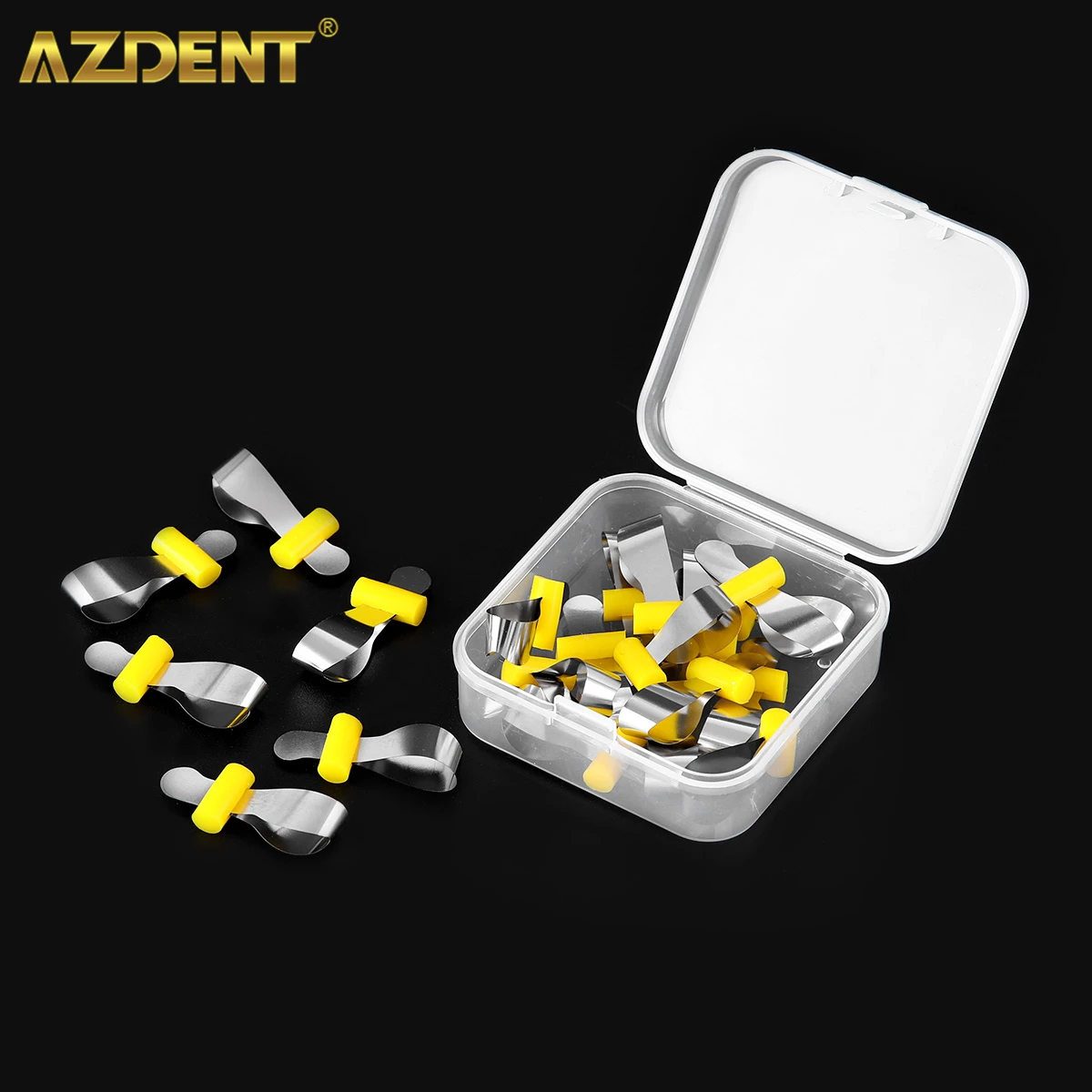 AZDENT Dental Forming Sheet Orthodontic Sectional Contoured Matrice Polyester Matrice Dentist Matrix Material for Anterior Teeth