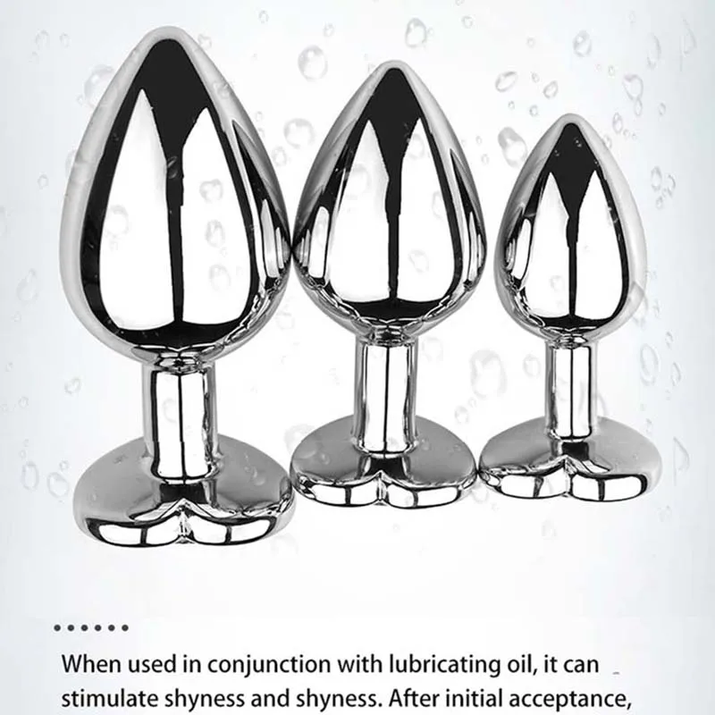 المكونات المعدنية الشرج مع قاعدة جوهرة المبتدئين للخبير 5 حجم بعقب المكونات G-نقطة تدليك قضبان اصطناعية الإناث/الذكور الأزواج الجنس لعب الكبار