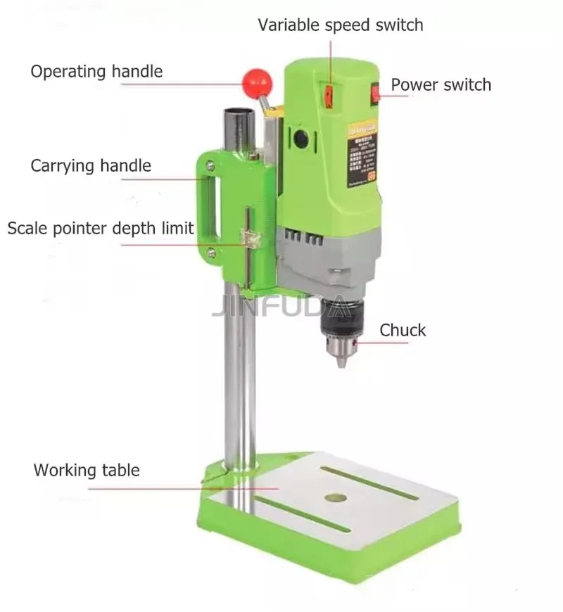 Taladro de banco industrial pequeño multifuncional y máquina de taladrar precio de la perforadora vertical