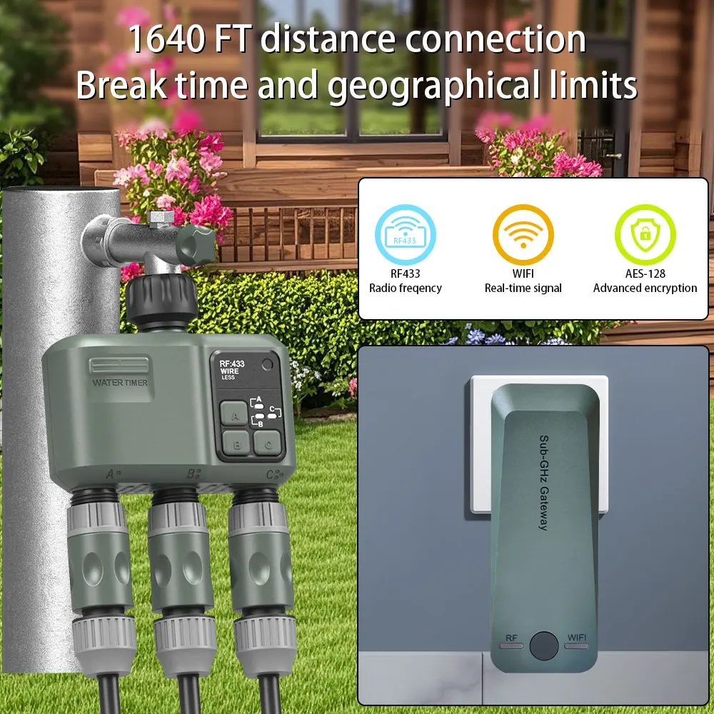 Tuya RF433 WIFI التلقائي مؤقت مياه حديقة آلة الري الرقمية الرش الذكي المستخدم في الهواء الطلق لتوفير المياه والوقت #2