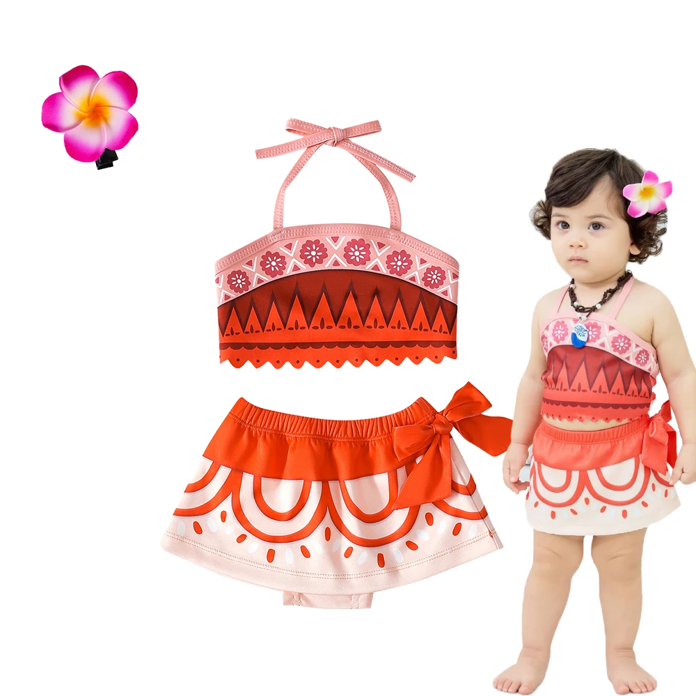 女の子のための映画のキャラクターのモアナ2コスチューム,プリンセスドレス,ボヘミアン,ヴィンテージ,タッセル,誕生日パーティー,夏