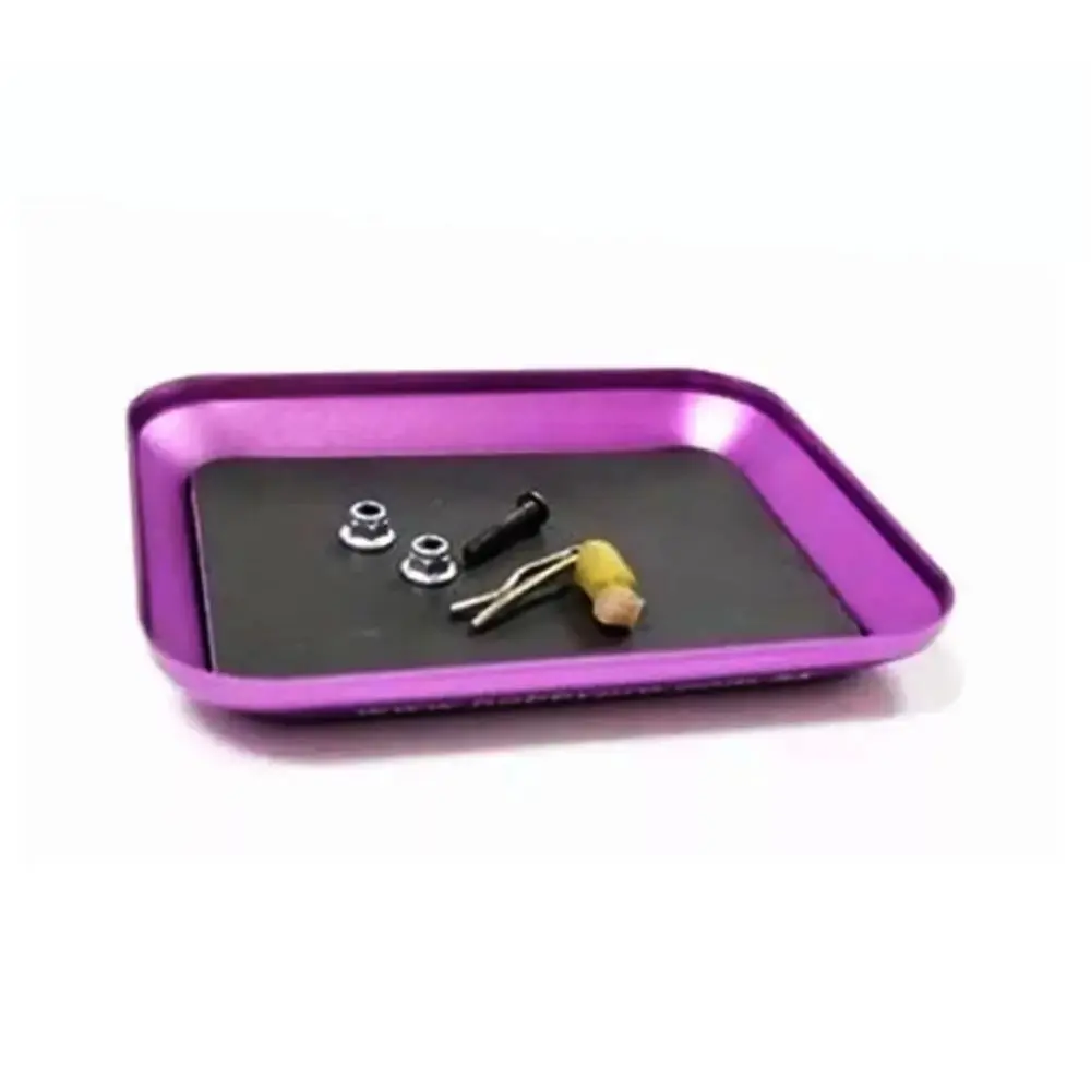 2PCS With Magnetic Pad Magnetic Screw Tray Plate Multipurpose Practical Mini Screw Mat Tray Small Aluminum Alloy