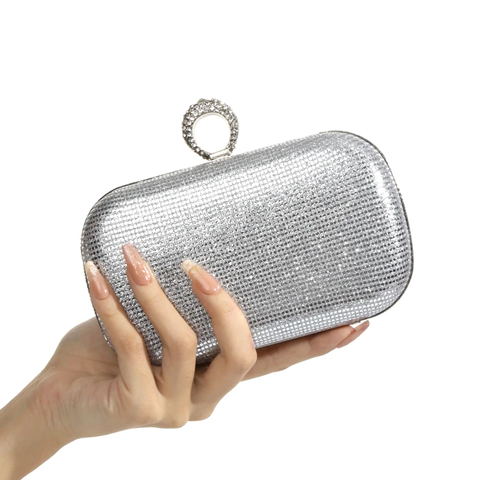 

Elegant Clutch Bag Fashionable Dinner Chain Strap Women's Bag Versatile Sweet Lady Style Hard Small round Handbag