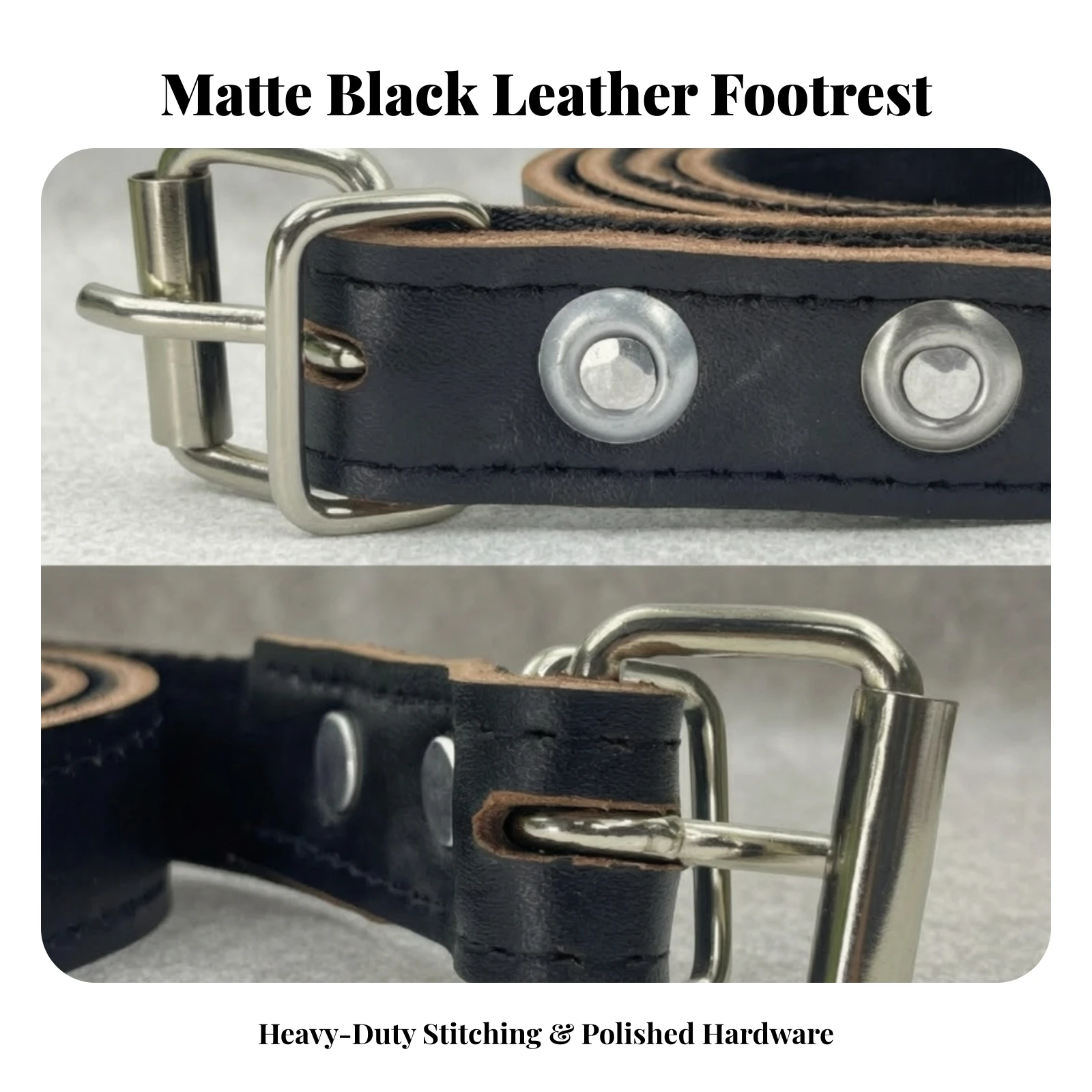 Adjustable Stirrup Leathers Rolled Stirrup Leather Strap with Metal Buckles Riding Tack Long-Lasting High Tensile Strength
