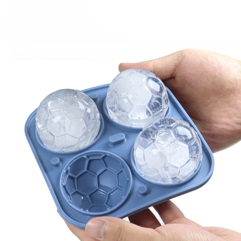 Ice Block Mold Silicone Football Basketball Rugby Golf Ice Hockey Mold Whisky Quick Freezer Ice Box