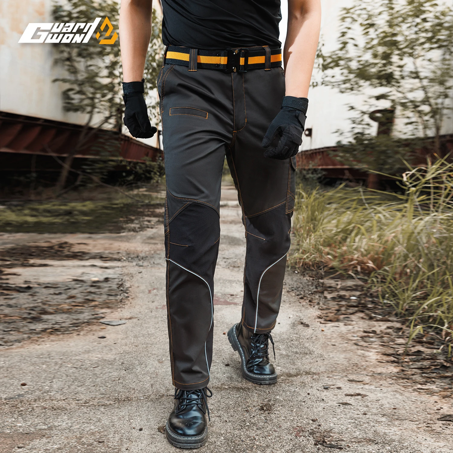 Guardwon New Tactical Work Pants Multi-pockets Elastic Work Cargo Pants Camping Climber Pants Fishing wear