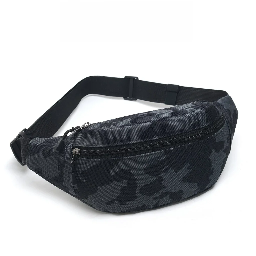 Riñonera cruzada para hombre, paquete de pecho multifuncional impermeable para Fitness con tres bolsillos, bolso de hombro de tela de nailon a la moda