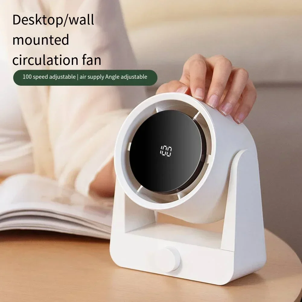 Adjustable Fan Electric Fan 100 Speed Levels 16 Hours Use 3D Air Circulation Flexible Mounting For Home For Kitchen