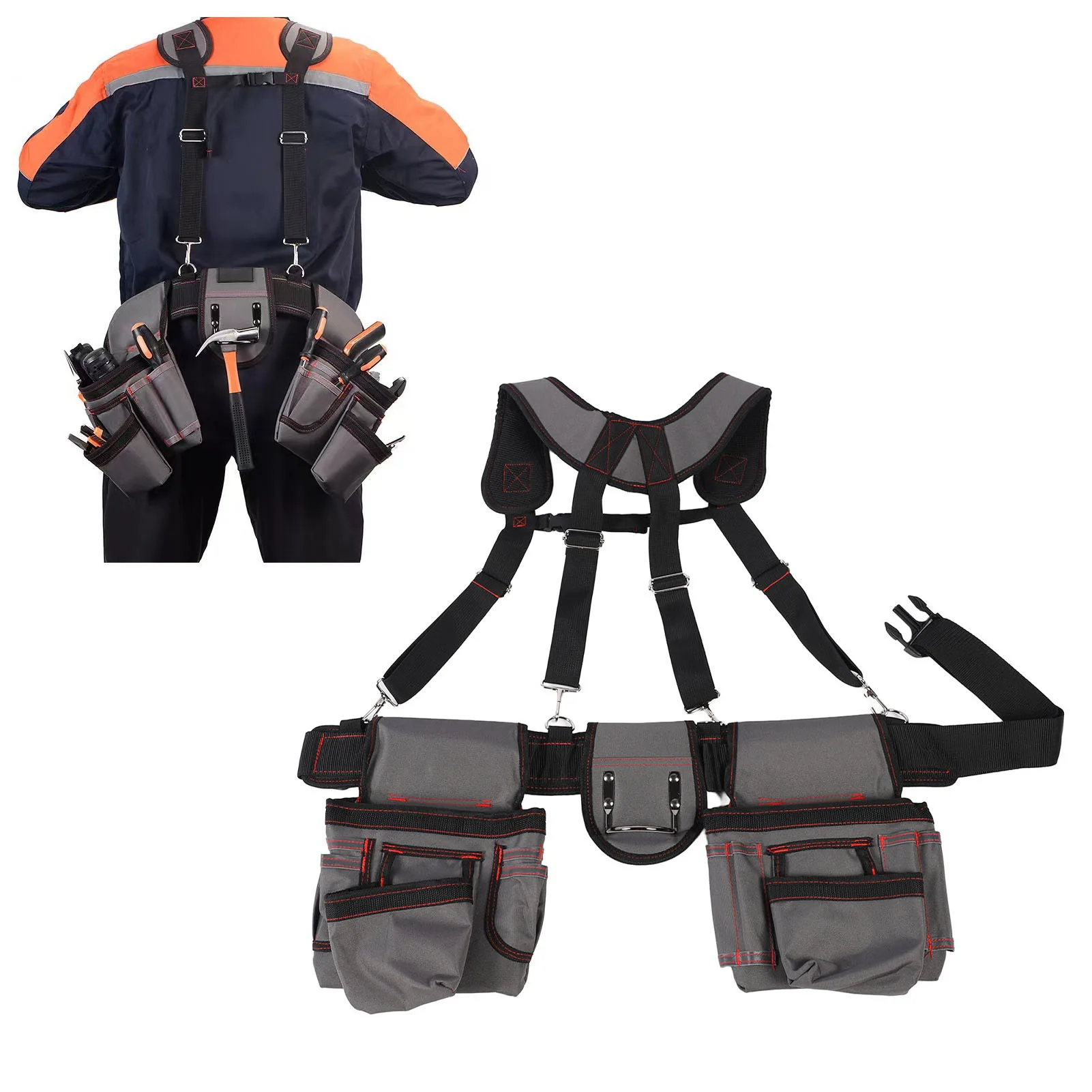 

Electrician Professional Tool Belt Professional Tool Belt Organizer Keep Organized with Hammer Holder for Job Site for Gardener