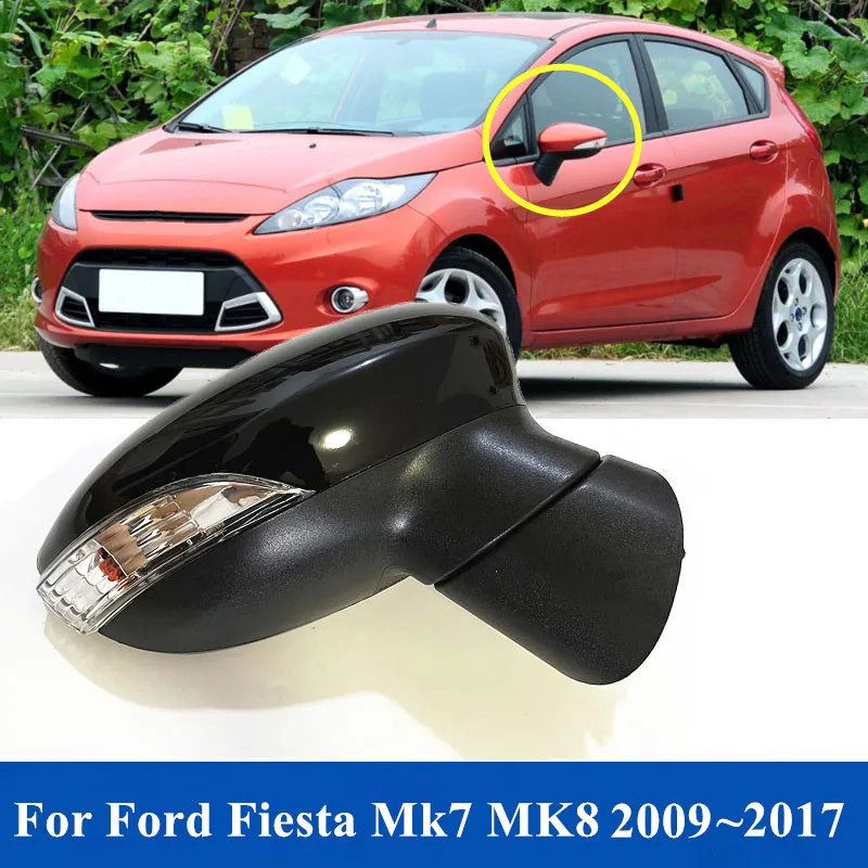 1PCS Auto Car Rear view Rearview Side Mirrors Assembly With Turn Signal For Ford Fiesta Sedan 2009~2017