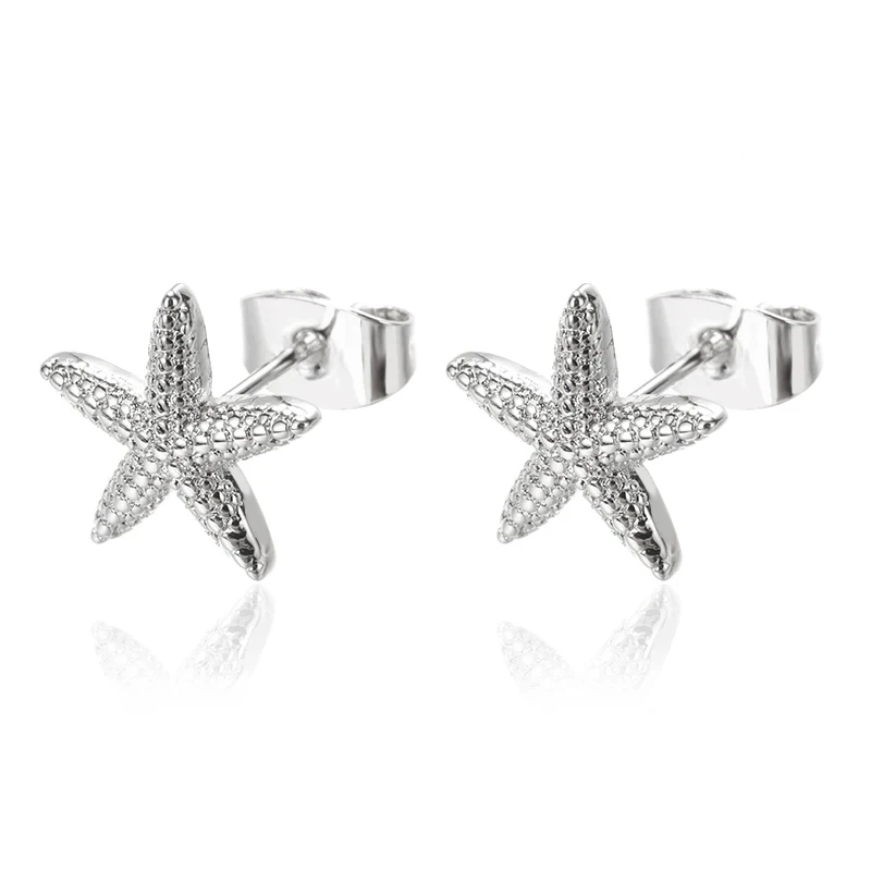 Vintage Zomer Zeester Rvs Stud Oorbellen Voor Vrouwen Eenvoudige Ster Shell Oorbellen Stud Oceaan Partij Sieraden Gift 2025