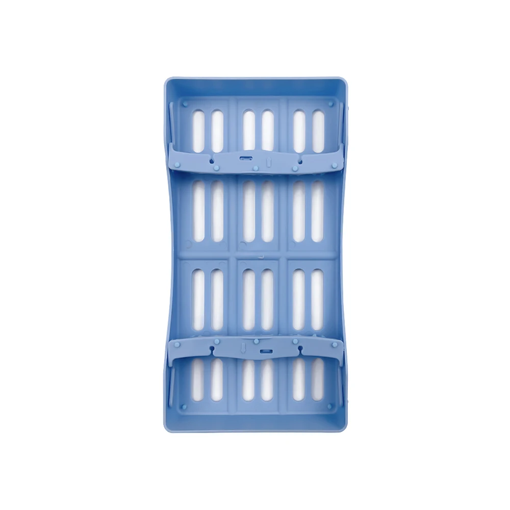 7 löcher Dental Sterilisation Box Für Instrumente Füllung Spatel Kunststoff Desinfektion Tablett Box Halter Rack Platte Zahnmedizin Werkzeug